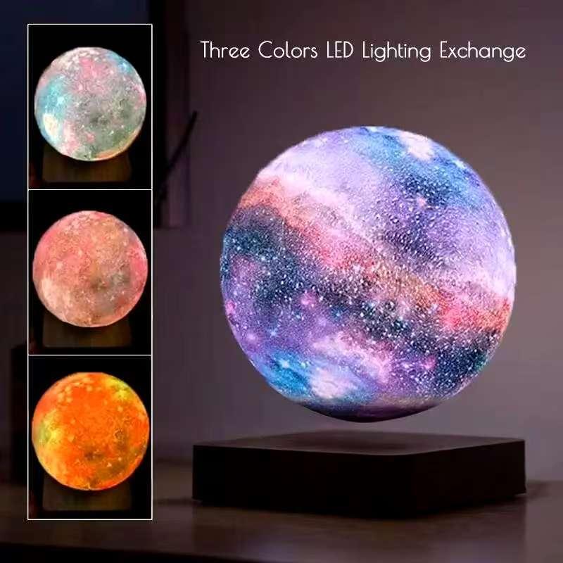 Levitating Galaxy Lamp Floating and Spinning in Air Freely  Galaxy Moon Lamp Lights,Unique Gift & Decorative Lamp for Kids Lover Friends
