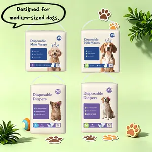 X9 Medium-Sized Dog Absorbent Liner Nappies, Designed for Corgi & Pomeranian Breeds, Featuring High-Speed Effective Absorption, Secure Elastic Waist Fit