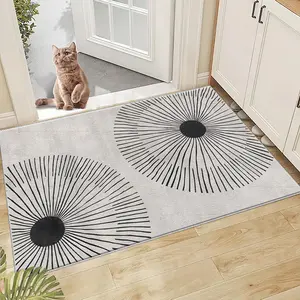 1PC Minimalist Style Doormat, perfect for welcoming guests, indoor/outdoor entryway mat, bedside rug, bathroom mat, small floor mat suitable for spring, summer, fall, and winter, Modern Abstract Rug