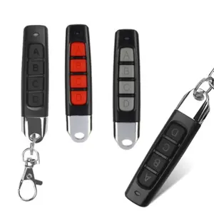 Wireless Remote Control 433mhz for Electric Bikes & Garage Doors, Universal Car Key Fob, Four-Button Design, Fixed Frequency 433.92 Mhz, Includes Batteries