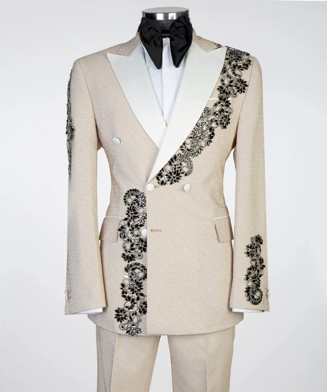 Ivory Alabaster Embellished Tuxedo