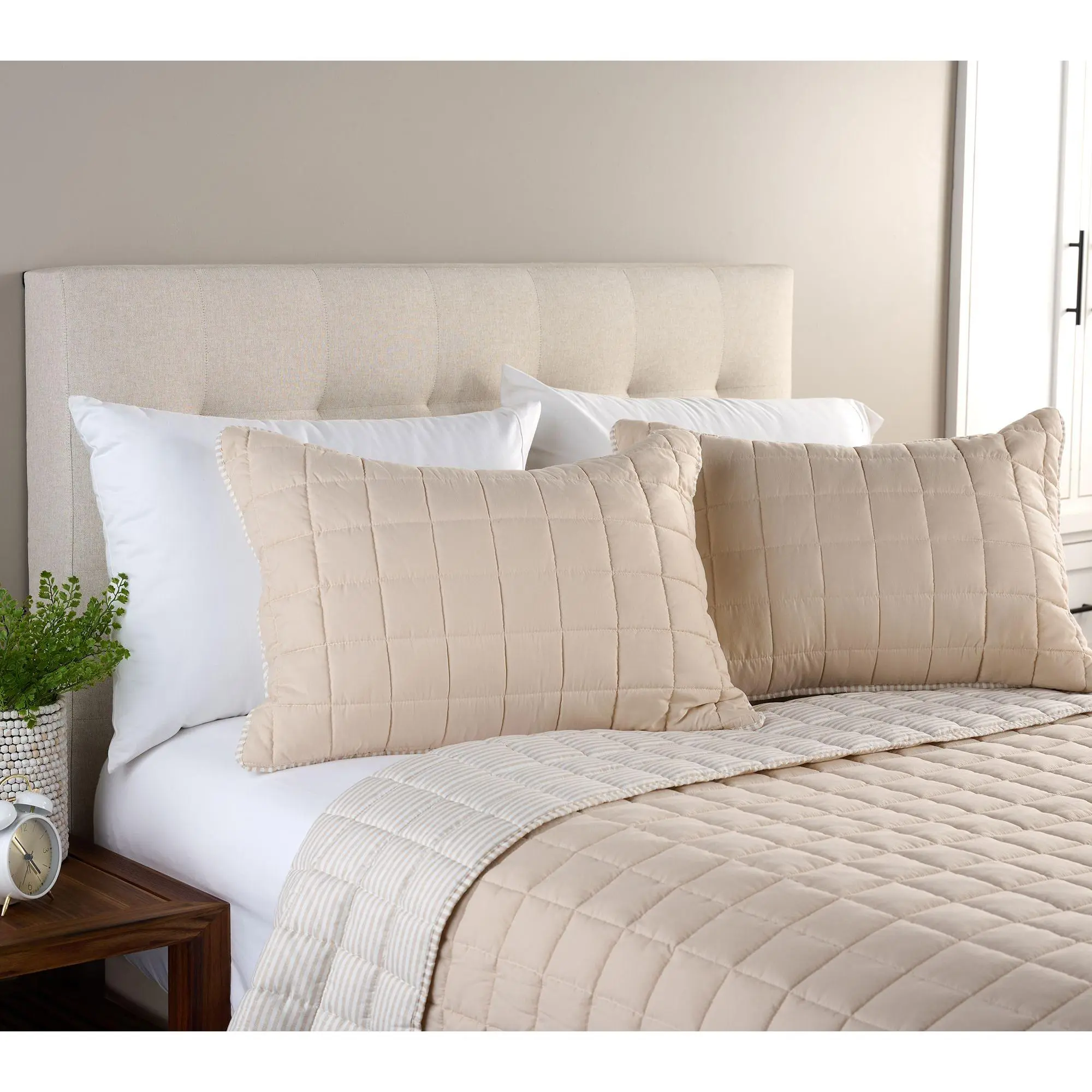 Home Reflections Rev Puffy Quilt & Sham Set - Queen