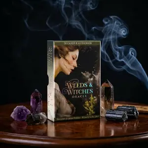 Weeds & Witches Oracle Deck and Guidebook, Insightful messages for clarity, growth & intuition, psychic reading tool
