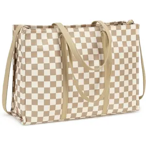 Laptop Tote Bag for Women Work 15.6 inch Canvas  Bags Computer Messenger Purse Teacher Handbag Office Briefcase