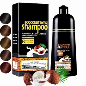 MOKERU Coconut Black Hair Dye Color Shampoo 500 ML Haircare Oil