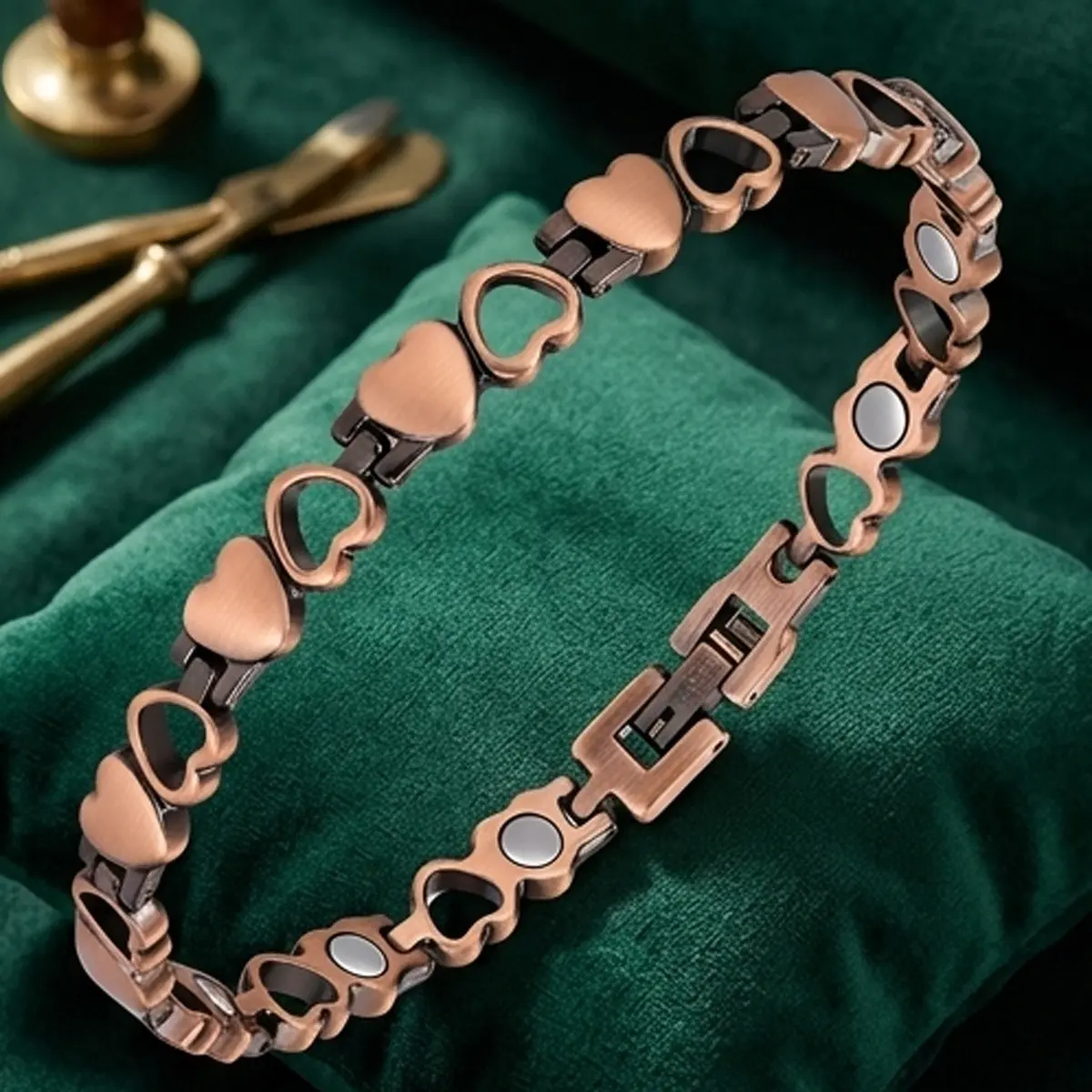 Copper Ankle Bracelet for Women, 99.99% Pure Copper Magnetic Anklet with X Shape Design, Trendy Fashion Jewelry for Everyday Wear