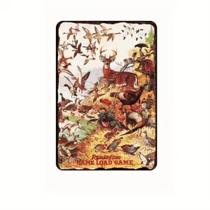 Vintage Hunting Lodge Decor Sign 8x12 Inch Rustic Metal Tin Wall Art with Wildlife Scene Durable Iron Cabin Mount for Man Cave Game Room Retro Outdoor Enthusiast Gift Rustic Farmhouse Style