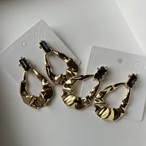 Golden Ripple Luxe Earrings - Elegant Design, Adjustable Fit, Perfect for Everyday Wear girl jewelry trendy earring party earring