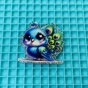 “Blue Bird” Charm for DIY/Badge Reels/Hair Clips- Adorable Design for Crafting Projects - Perfect for Creating Badges, Key Chains & More.