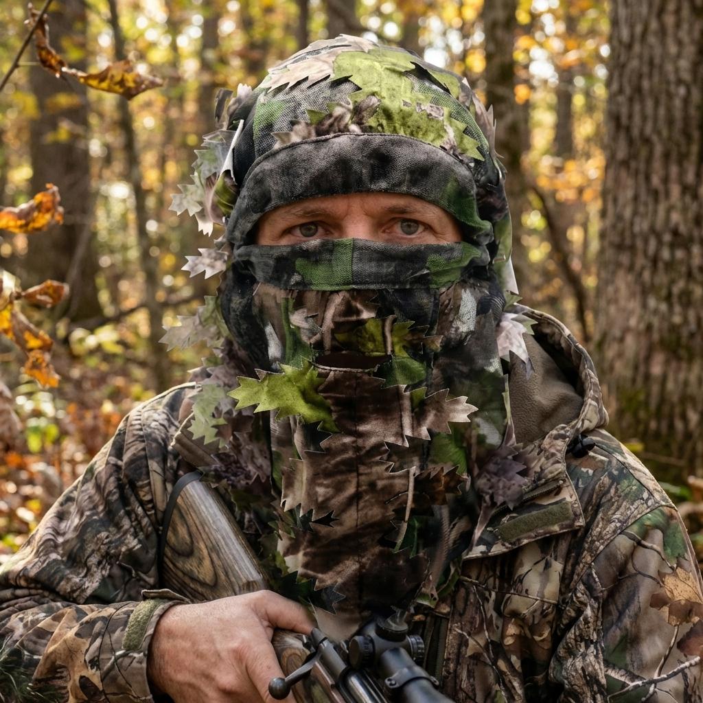 Ghillie Camo Leafy Face Mask 3D Full  Coverage Hunting Headwear for Turkey & Deer Hunters& Outdoor Gear