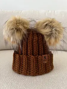 Serene Beanie-Double Pom Pom