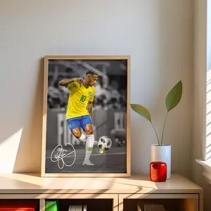 Neymar Poster Bedroom Decor, Wall Art, Home Decor, Sports Poster, Sports
