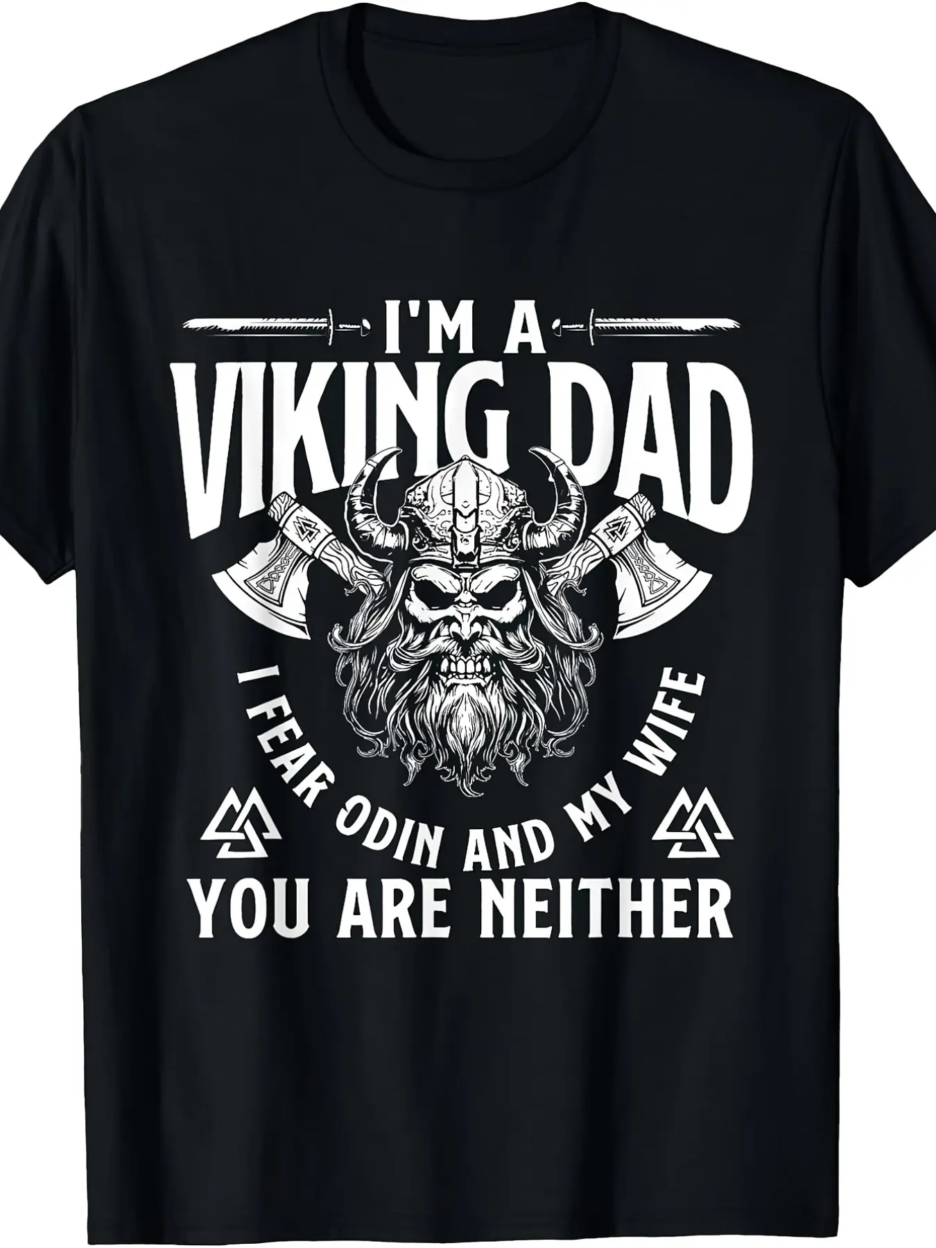 Retro Norse Mythology TShirt I'm A Viking Dad I Fe unisex soft cotton short sleeve t shirt, vintage graphic casual tee for men women teens, perfect birthday holiday gift for camping travel gym daily street  wear