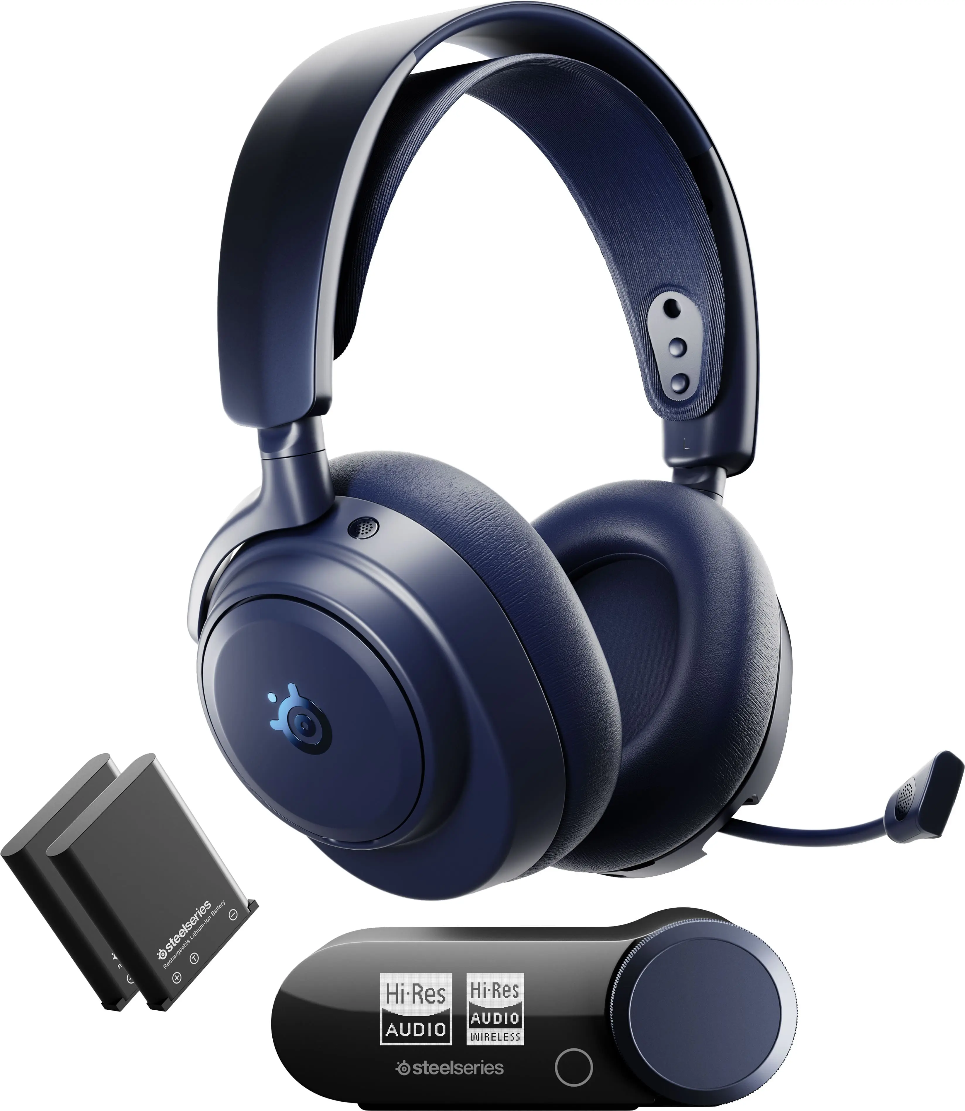 SteelSeries - Arctis Nova Pro Omni 2.4 GHz Wireless Over-The-Ear Gaming Headset for PC, PS5PS4, Xbox One, Xbox XS, SwitchSwitch 2 - Blue