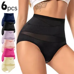 Multiple Pack Women's Shapewear Panties Seamless Silky Mesh Fabric Tummy Control Waist Cincher Butt Lifter Breathable Daily Basic Underwear Comfortable Skin Friendly A Must Have Foundation Piece For Autumn And Winter Women's Christmas Clothing lenceria