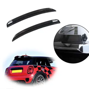 2pcs Carbon Fiber Red Black Rear Wing Trim Spoiler Extension Lip Fins For Mini Cooper F56 F55 S JCW 2014-Up