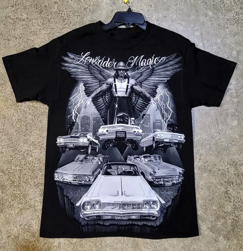 Lowrider Magic Chicano Art David Gonzales DGA T Shirt, Fashion Cotton, Full Size, Full Colors, For Women Menswear Tshirt