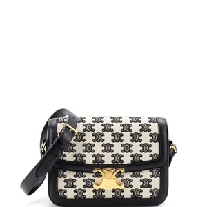 Pre-owned Celine Canvas Plain Shoulder Bags Triomphe Shoulder Bag Triomphe Canvas Medium by Rebag