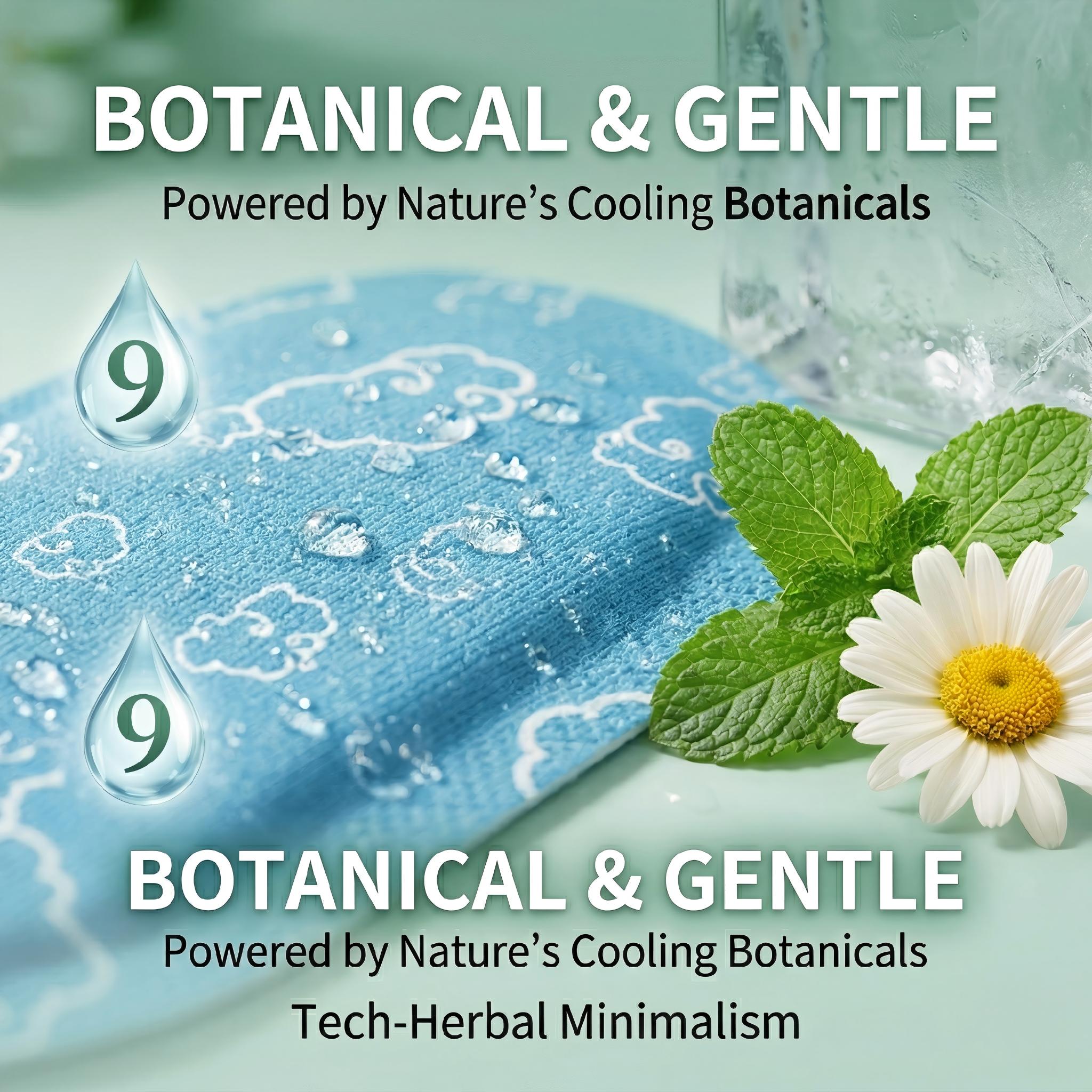 Reusable Herbal Self Cooling Eye Masks, Depuffing & Refreshing Cold Compress for Tired Eyes, Travel-friendly Hydrating Relief for Dry Eye & Fatigue