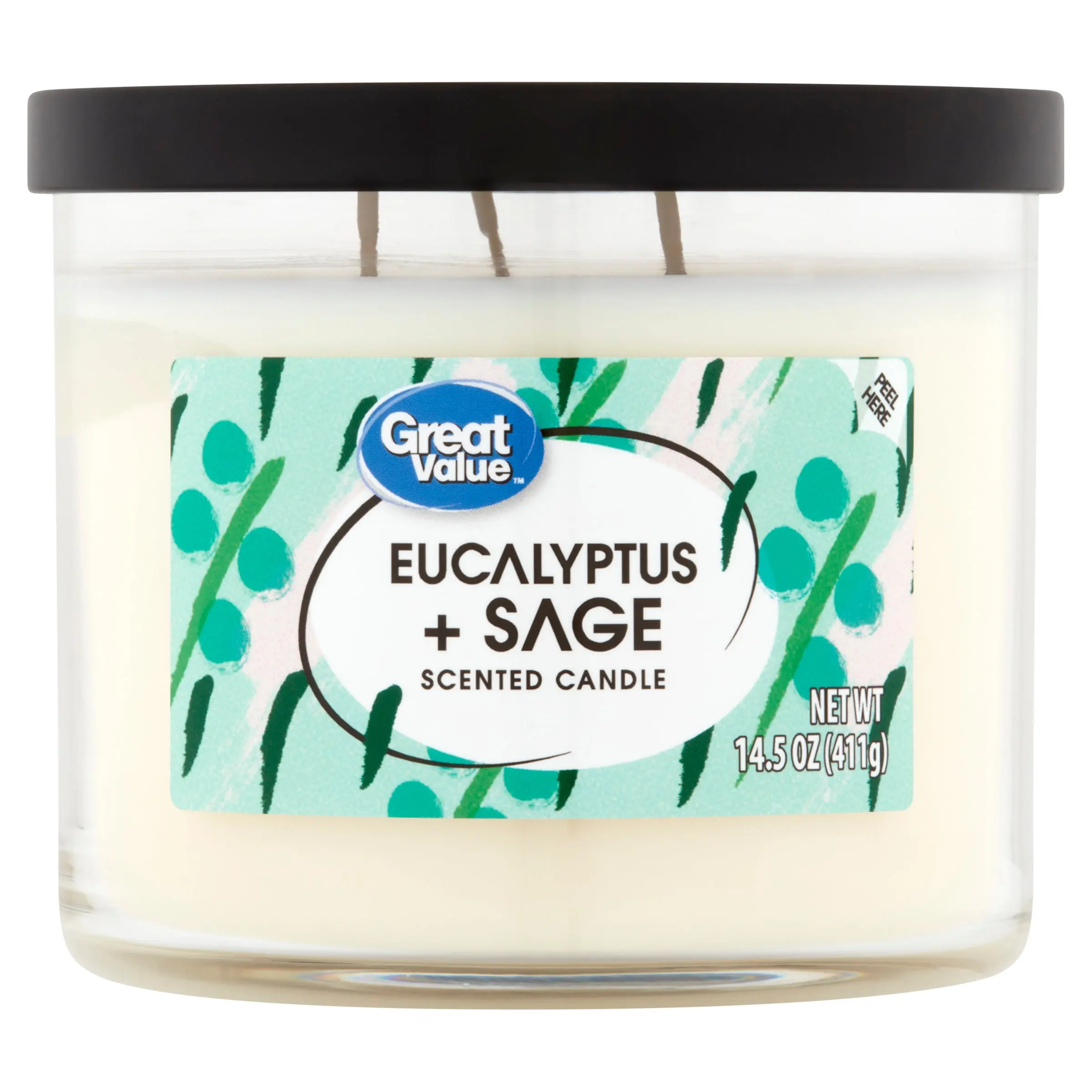 Great Value Eucalyptus & Sage Candle, 14 oz Great Value Eucalyptus & Sage Candle, 14 oz
