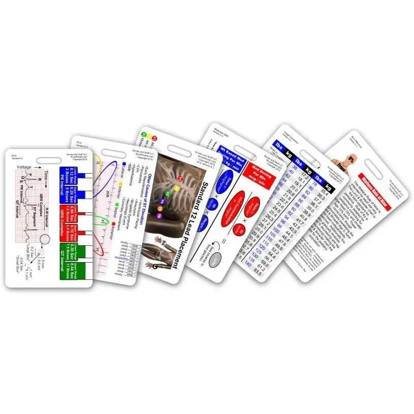 Mini Paramedic Vertical Badge Card Set - 6 Cards