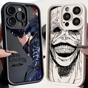 Solo Leveling Shadow King Phone Case for IPhone 17 16 15 14 13 12 11 Pro Max XR XS X Plus Soft TPU Back Cover Suitable for Samsung S24 FE