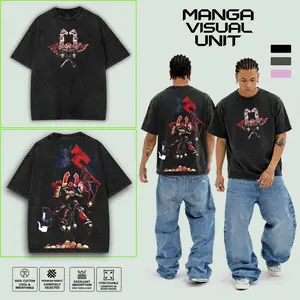 Warhammer 40K KHORNE Washed 2 sided printed Oversize Unisex Cotton Crewneck tee game merch retro black graphic design Art Tops graphic t-shirts