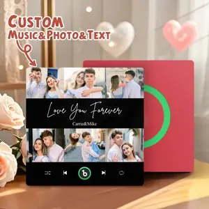 【Customization】Custom Music Fridge Magnets without Frame That Plays Music with 6 Photos Mother's Day Gifts for Mom