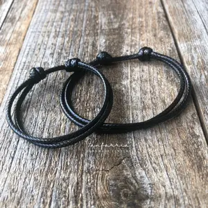 Collins Minimalist Black Couple Bracelets, Waterproof