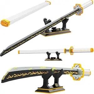 Anime Design ABS Plastic Samurai Sword Model Kit, 956 PCS 39-in Japanese Katana Building Set with Scabbard, Display Stand, Collectible Gift for Teens,summervibes