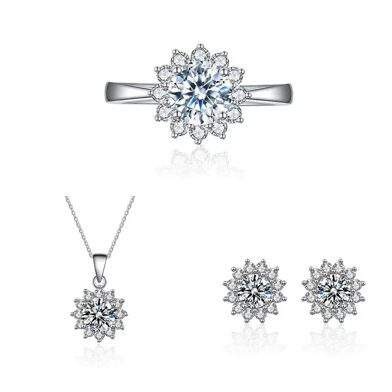 Sunflower 1 Carat Three Piece Set