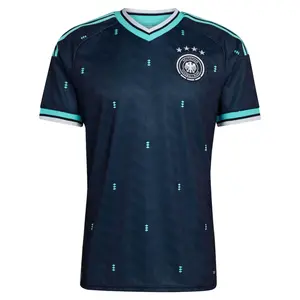 Germany Soccer Shirt - Dark Blue Short Sleeve Football Jersey