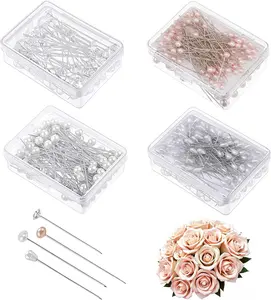 Pack Of 400 Diamond Bouquet Pins Rhinestones Corsages Pins Crystals Gems Diamonds for Floral Flower Bouquets Wedding Floral Bridal Hair Accessories Jewelry Decor DIY Craft Sewing
