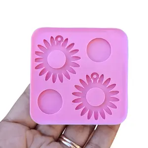 Sunflower Silicone Mold  for Epoxy Resin - Earrings Molds