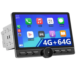Car Radio Stereo with 10.6-Inch Double-DIN Rotatable Touchscreen, Bluetooth/4G/GPS/FM/AMRadio Receiver, Wireless CarPlay & Android Auto