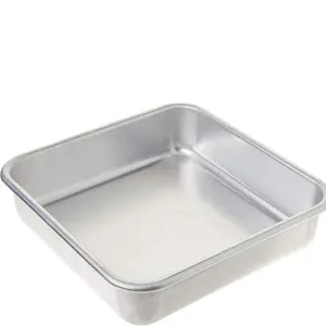 Ware - 47500 Nordic Ware Naturals Aluminum Commercial 8" x 8" Square Cake Pan, 8 by 8 inches, Silver