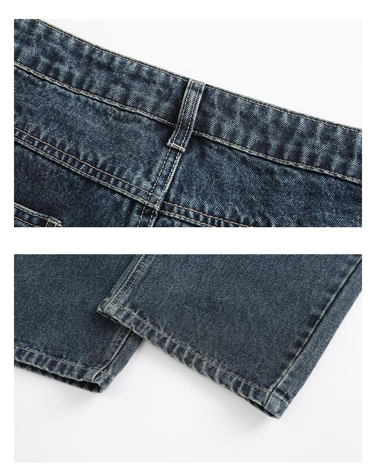 3-pack men’s jeans for autumn/winter, high cotton content, simple versatile straight-leg classic vintage jeans—men’s pants suitable for everyday commuting and casual wear.