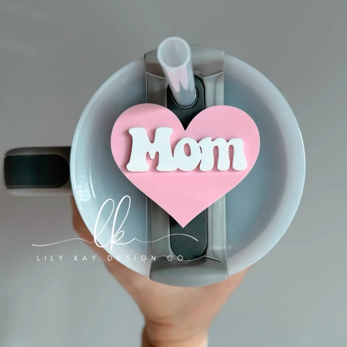 Personalized 30oz & 40oz Valentine's Day Tumbler Name Plate | Tumbler Topper | Custom Tumbler Tag |  Heart Tumbler Topper