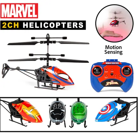 Marvel 2CH IR Helicopter - Black Panther, Iron Man, Hulk, Spider-Man, Captain America - Marvel Licensed