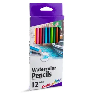 Pentel Arts Watercolor Pencil Set - Assorted Colors, 12-Pack
