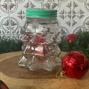 Christmas Tree 16 ounce Mason Drinking Jar