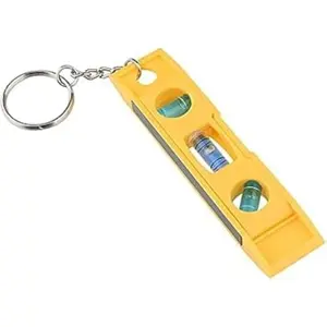 Yellow Bubble Level with   Torpedo Level Measuring Tool,Plumb/Level/45- Measuring Level Bubble Fashion and Layout Tools  Keychains