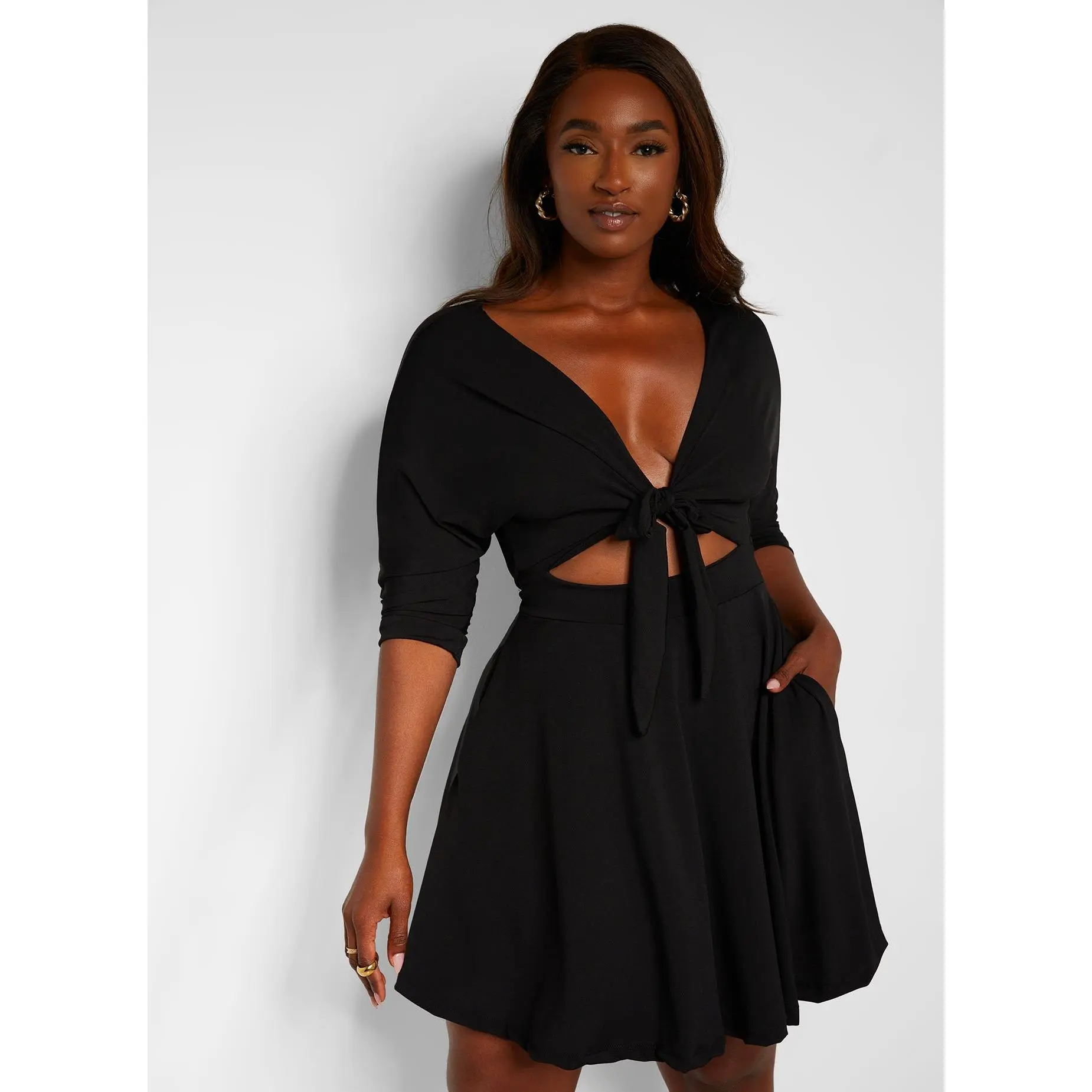 black pinafore dress - TikTok Shop