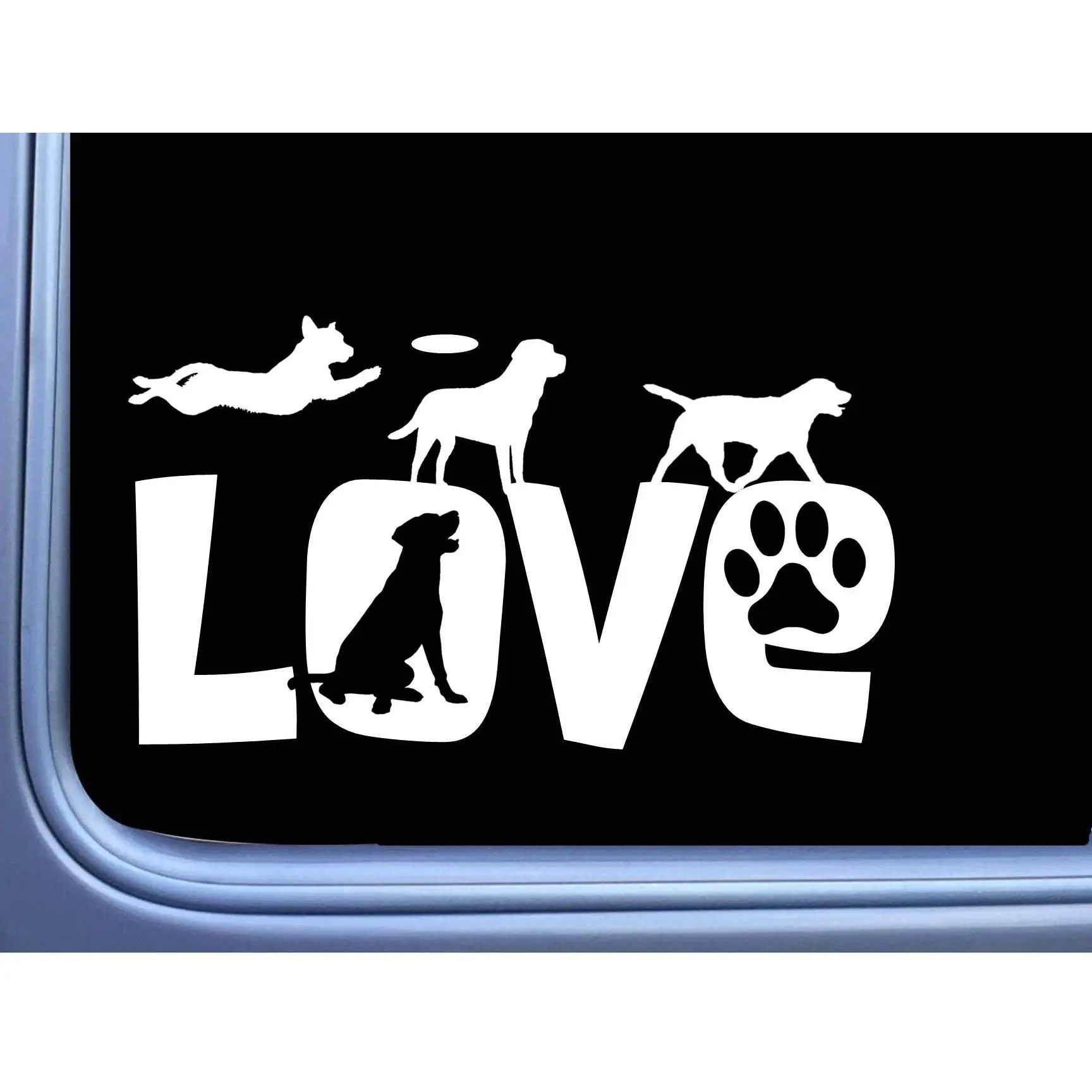 Labrador Love sticker OS 195 vinyl 8" Decal Lab retriever