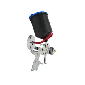 Lauco Magnetic Spray Gun Holder Stand for Gravity Feed Cup HVLP, Spray Booth, Body Shop Wall (Red)