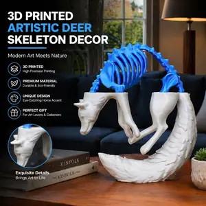 1.5-piece wolf bone ornament, perfect for home or office decor, as well as Halloween, Christmas, Easter, Valentine’s Day, and Thanksgiving. Features realistic textures and a stylish design, made from PLA material. Ideal for festive