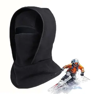 Outdoor Winter Warm Hat Scarf Integrated Cycling Face Mask, Sports Ski Hood, Neck Windproof One-Piece Pullover Cap