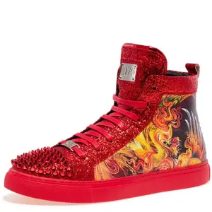 J75 Jump Rampage Men’s Mid Top Sneakers Round Toe Summer Winter Shoe Athletic Casual