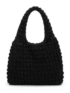 Cloud Puff Flower Shoulder Bag, Crossbody Shoulder Purses, New Summer Canvas Simple Handbag, Stylish Single-Shoulder Purse for Shopping, Fashionable Women's Accessory