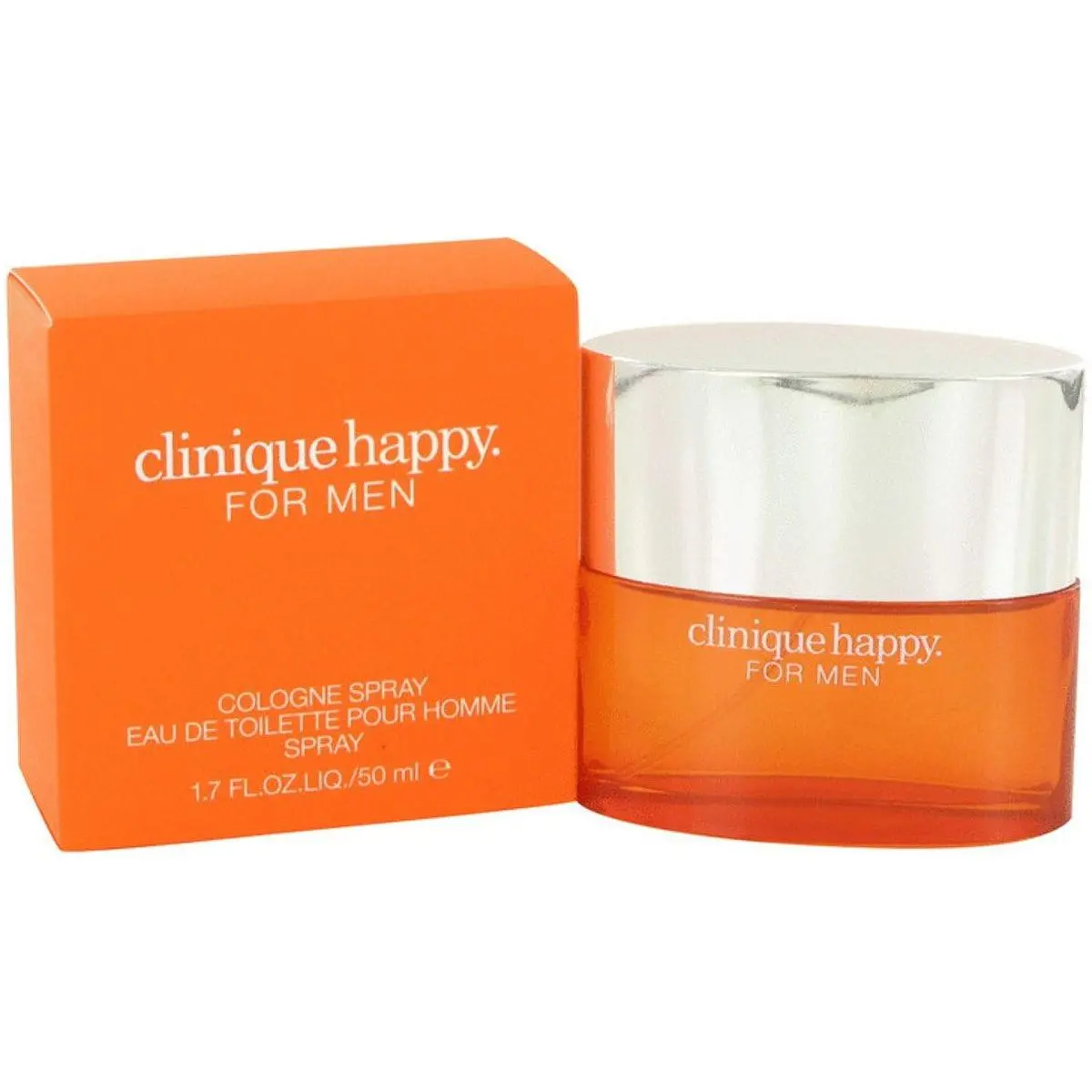 CLINIQUE Happy for Men Eau de Toilette (EDT) - Long-Lasting Cologne Perfume Spray, 1.7 fl oz, Ideal Men's Gift for Fathers